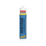 Frefly Store Soudal Acryrub Siliconized Akrilik Mastik – Antrasit Gri | Boyanabilir & Silikonlu Derz Dolgu | Iç Cephe Sızdırmazlık ve Tamir Silikonu