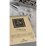 Frefly Store Spiralli Kraft Eskiz Defteri, A5 Boyutunda 40 Sayfa ile Sanat Yapın - 1