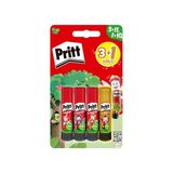 Frefly Store Stick Yapıştırıcı, 3+1 Simli ve Güvenli El Işi Yapıştırıcısı, Hızlı ve Pratik Yapıştıran Okul ve Ofis Malzemesi, 3X11G+1X10G Stick Yapıştırıcı Pembe - 41 Delft Blue