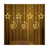 Frefly Store Su Geçirmez 3 Metre LED Işıklı Ay ve Yıldız Işık Zinciri Dekoratif Fişli Aydınlatma Ev Dekorasyonu Salon Oda Merdiven Balkon Süslemeleri Için Yılbaşı Eğlence Doğum Günlerine Özel Aydınlatma [ - Ahşap - Gri