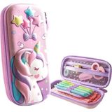 Frefly Store Su Geçirmez 3D Unicorn Yıldız Balon Kalem Kutusu