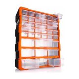 Frefly Store Süper Bag 39'lu Mono Blok Çekmece Seti Büyük Boy Hobby Organizer Seti Vida Dübel Kutusu Takı Kutusu ASR6001 - 001-Renkli