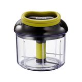 Frefly Store Tefal Rondo Manuel Doğrayıcı 900ML | Yeşil-Siyah | Sebze Soğan Doğrayıcı| Pratik Rondo | Patentli Sistemli Soğan ve Sebze Kesici - Ekstra Güçlü Paslanmaz Çelik Bıçaklar - Elektriksiz Kullanım - Şeffaf - Almond
