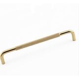 Frefly Store Tırtıklı Altın Gold Metal Kulp 224 mm 22.4 cm Mobilya Çekmece Dolap Dolabı Modern Kapak Kulpları