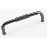 Frefly Store Tırtıklı Füme Metal Kulp 128 mm 12.8 cm Mobilya Çekmece Dolap Dolabı Modern Kapak Kulpları