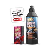 Frefly Store Torpido Plastik Parlatıcı Bakım Kremi Tüm Araçlar Için 500ML + Sünger Hediyeli. - Antrasit - 13 cm