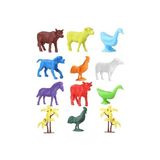 Frefly Store Toy Play 12 Parça Renkli Mini Çiftlik Hayvanları Figür Seti 4-6 cm SKU676