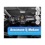 Frefly Store Trakmats Opel Astra L 2022-2025 Için Uyumlu Oto Ön Cam Güneşlik, Katlanabilir Milfonlu, Uv Koruma, 150X70 cm - 150 x 70 cm