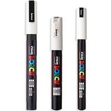 Frefly Store Ultra Ince Boya Marker Kalem Seti, 3'lü Paket, Beyaz Mürekkep - 41 Delft Blue