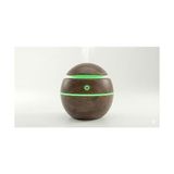 Frefly Store Ultrasonik Hava Nemlendirici ve Aroma Difüzörü - 3 Farklı Renk Seçeneği (Beyaz, Açık ve Koyu Ahşap) - Küre Tasarım Buhar Makinesi, LED Işıklı ve Sessiz Oda Kokusu Yayıcı (Usb) (Koyu Ahşap)