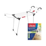Frefly Store Vileda Premium 2in1 Masa Çamaşır Askılığı Alüminyum Teller Beyaz - 180 x 57 x 91 cm
