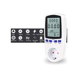 Frefly Store Wattmetre Priz Tipi 16A 3680W Enerji Sarfiyat Ölçer Tüketim Ölçer Akım Korumalı
