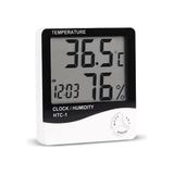 Frefly Store Wellhise Htc-1 Dijital Termometre Sıcaklık ve Nem Ölçer Higrometre Masa Alarm