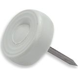 Frefly Store X-Perk Toprak Çivili Masa Sandalye Zemin Koruyucu Beyaz Plastik Ayak 25 Adet 16MM