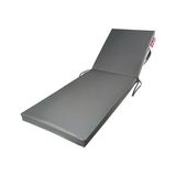 Frefly Store Xpermate Fermuarlı Şezlong Minderi Su Itici Kumaş Katlanır Kamp Minderi Yıkanabilir Kılıf Gri 60X180X5 cm