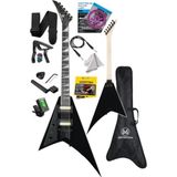 Frefly Store Yüksek Kalite V Kasa Elektro Gitar Seti - 2x Zebra Humbucker Manyetik
