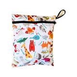 Frefly Store Zoo 30X36CM Su Geçirmez Islak Mayo Kıyafet Taşıma Torbası Çok Amaçlı Çanta Organizer Fermuarlı Polyester Saklama Çantası