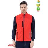 Frekans İş Güvenliği Safesawa Dark Softshell Outdoor Yelek Kırmızı 9121 - 2XL