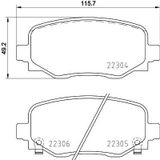 Fren Balatası Arka (Fiat 500×1.4 1.6 1.6Jtd 1.3Jtd 14- Jeep Compass Renegade Alfa Romeo Mga-55698