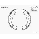 Fren Balatası Arka Pabuç Toyota Yaris 1.0 1.3 99-01 Mga-54170