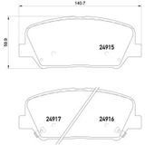 Fren Balatası Ön Hyundai Elantra 2011-/ Elantra 2016-/ I30 2011-/ Santafe 13-/ Kia Mga-55537