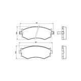 Fren Balatası Ön Hyundai Elantra 90-00 / Sonata 90-96 / Nissan Altima 90- Mga-55236