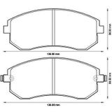Fren Balatası Ön Subaru Forester 2.0 2.5 09-12 / Impreza Legacy 2.0 08-12 / Outback 2.5 Mga-55425