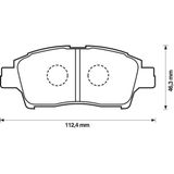 Fren Balatası Ön Toyota Yaris 1.3 1.5 99-01 Mga-55286