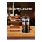 French Bitki Çayı, Kahve Pressi Plastik 350 ml Frenç Pres Çay Demleme Ve Içme Bardağı