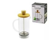 French Press Bambu Kapak 350Ml Cam Bitki Süzgeçi Go53/1395