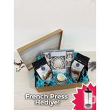 French Press Hediyeli 6 Kişilik Kahve Fincanı Seti + Espresso & Filtre Kahve Sevgililer Günü Özel