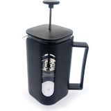 French Press Kahve Demleme Ekipmanı, 350 Ml, Siyah, Cam Isıya Dayanıklı Cam, Paslanmaz Çelik Filtreli, Siyah Renkli Kahve ve Bitki Çayı Demliği - 001-Renkli