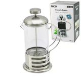 French Press Metal Kafes - Metal Kapak 800Ml Cam Bitki Süzgeçi (2818)