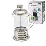 FRENCH PRESS METAL KAFES - METAL KAPAK 800ML CAM BİTKİ SÜZGEÇİ