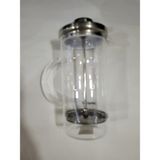 French Press Silver Gümüş Renk 350ml Cam Tekli Çay Kahve Demleme Sofra Mutfak Ürünü