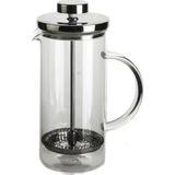 French Press Silver Gümüş Renk 600ml Cam Tekli Çay Kahve Demleme Sofra Mutfak Ürünü
