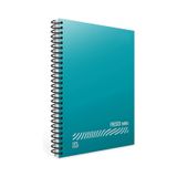 Fresco A5 96 Yaprak Plastik Kapak Spiralli Defter 4945 Kareli Turkuaz