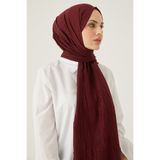 FRESCO SCARFS Kadın Tesettür Bambu Kraş Şal*koyu Mürdüm