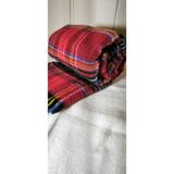 Fresco Scarfs Yumuşak Dokulu Renkli Desenli Atkı Şal Omuz Şalı Kırmızı