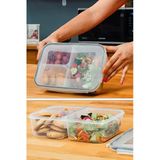 Fresh Box Bölmeli Yemek Saklama Kabı 1900 Ml Sızdırmaz Beslenme Kabı (26 X 18,5 X 7 Cm) Plastik Turu