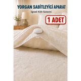 Fresh Moon Beyaz 1 Adet İğneli Yorgan Sabitleyici Nevresim Tutma Klipsi Basmalı Kilit Kumaş Kaplı Metal Uç