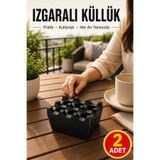 Fresh Moon Küllük Izgaralı Kapaklı Kül Tablası Siyah Masaüstü Kül Tabağı Kullanışlı Model Ofis Balkon