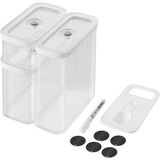 Fresh & Save Cube seti, boyut M, 5 parçalı saklama seti, 2 x küp saklama kutusu M, ölçü kaşığı, NFC etiketleri dahil