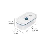 Fresh & Save Vakumlu Saklama Kabı, S, Plastik, Yari Şeffaf-Akdeniz Mavisi 3lü Paket - standart