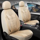 Fresh Start Ford Focus 2 Uyumlu Lüx Deri Detaylı Oto Koltuk Kılıfı Ön Arka Takım Vista Serisi Bej Fs