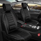 Fresh Start Ford Focus 3 Uyumlu Lüx Deri Oto Koltuk Kılıfı Ön Arka Takım Antalya Serisi Siyah