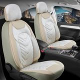 Fresh Start ford Focus 5 Oto Koltuk Kılıfı 5'li Set Lüks Deri, Kadife Detaylı Prosev Model Bej