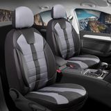 Fresh Start ford Galaxy Uyumlu Lüx Deri Detaylı Oto Koltuk Kılıfı Ön Arka Takım Vista Serisi Siyah Füme Fs - Siyah - Füme