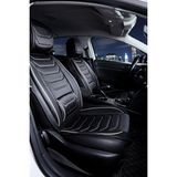 Fresh Start mercedes A Serisi Uyumlu Lüx Deri Oto Koltuk Kılıfı Ön Arka Takım Sport Series Siyah Beyaz - Siyah - Beyaz