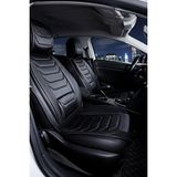 Fresh Start opel Corsa C Uyumlu Lüx Deri Oto Koltuk Kılıfı Ön Arka Takım Sport Series Siyah